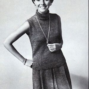 Vintage 1960s Beatnik Black sweater - XS